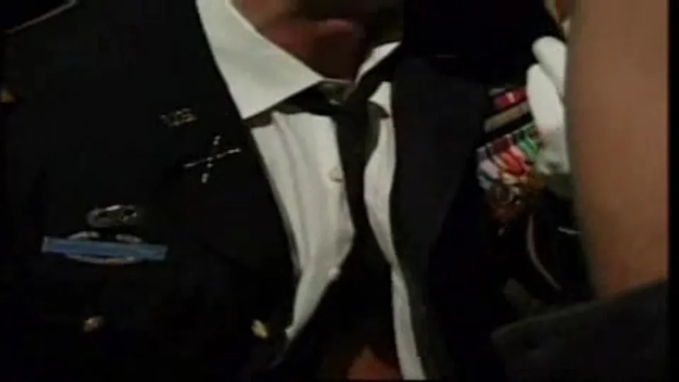 Men in uniform strip and fuck