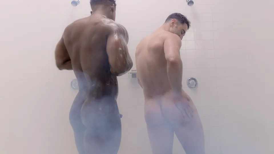 Michael Boston surprised when sees DeAngelo Jackson's gay big black cock