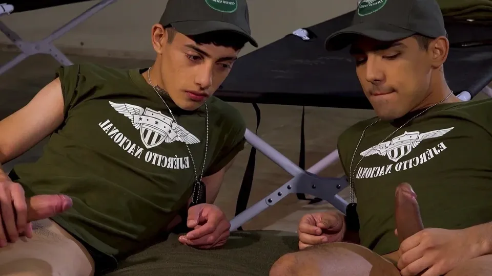 Gabriel Chiappe Jerks Off in Military Uniform