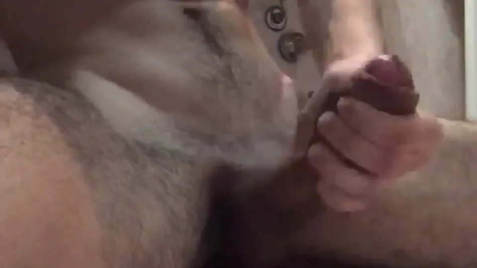 Milking his massive cock in the bathroom - ThisVid.com