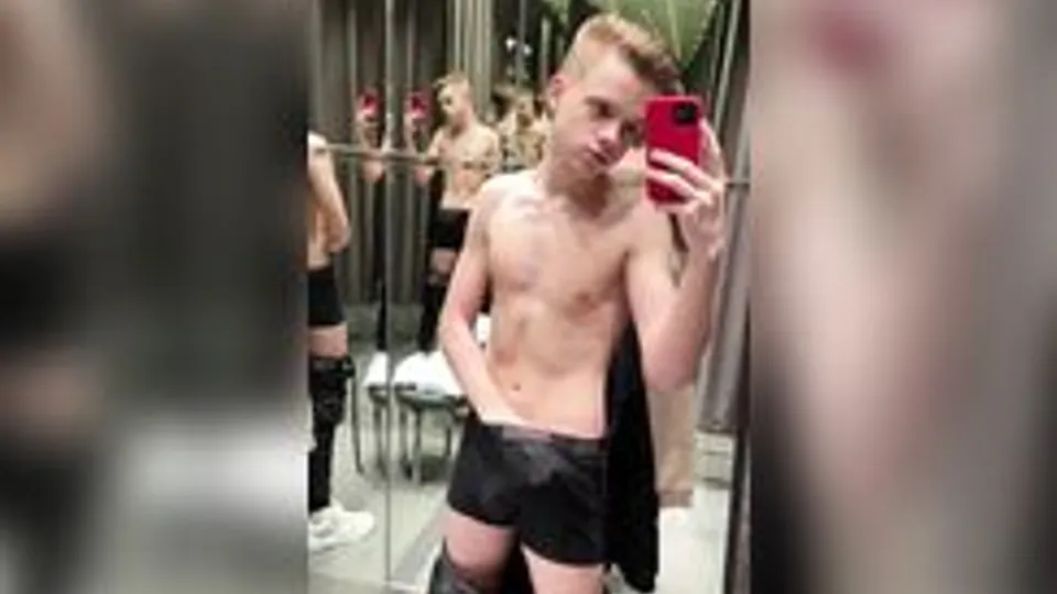 Mirror Boy Self-Love in the Dressing Room