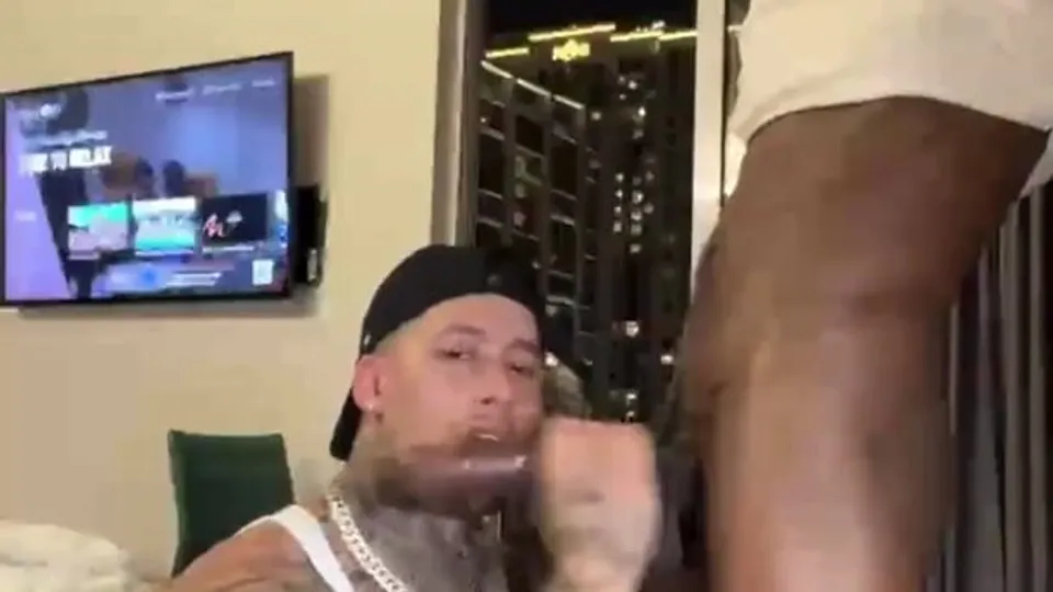 Muscle Bottom Deepthroats Massive Black Cock