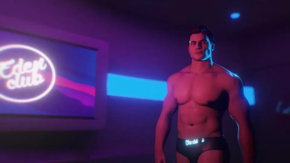 Muscle Hunk Orgy in a Gay Club