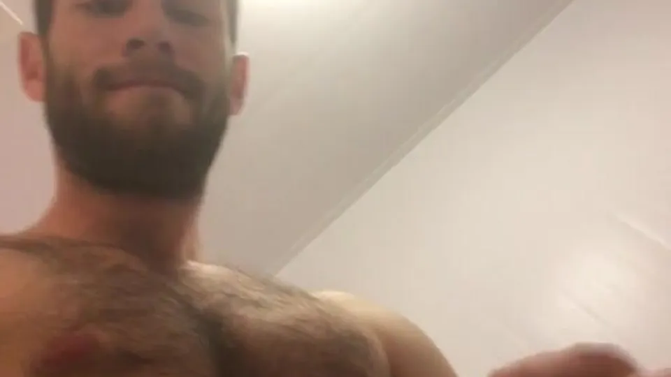 Hairy Man Jerks Off Small Dick