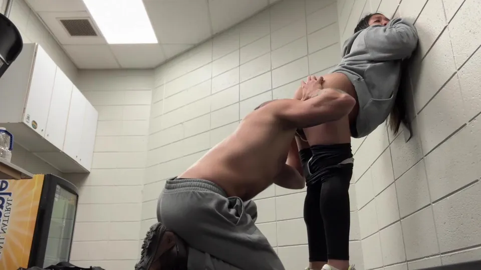 Muscular Pro Fighter Creampies Hot Asian Babe In Locker Room