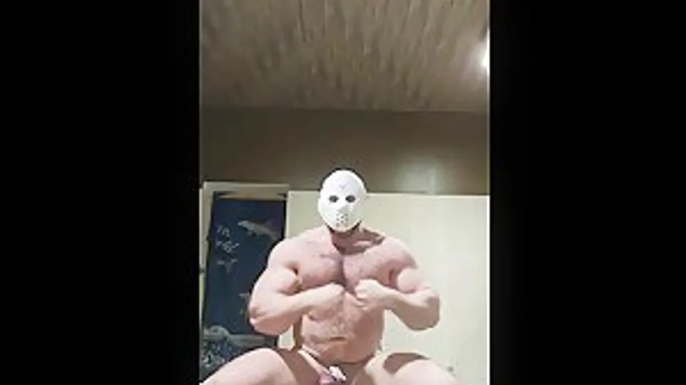 Muslce bear with mask