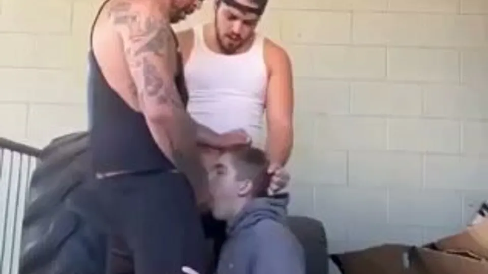 Nasty sadistic masters use the poolboys throat - ThisVid.com