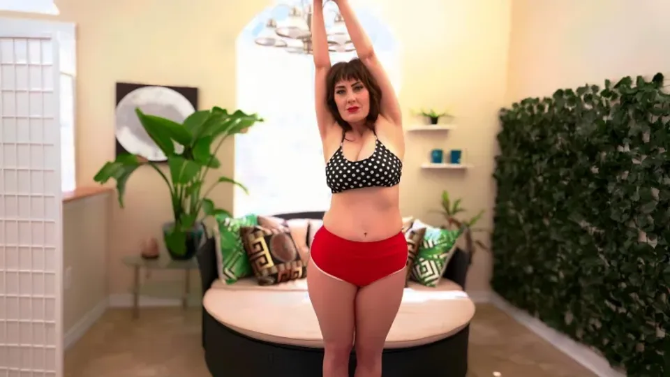 Naturally Busty MILF Melody Mynx Nude Yoga 