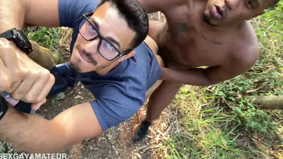 Gay Threesome in the Woods: Caio Alvarenga & Cunhado
