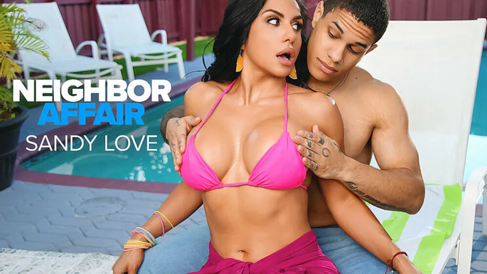 Neighbor Affair - Sandy LoveMike Ox - Busty Latina Sandy Love gets her body massaged before taking the neighbors cock 