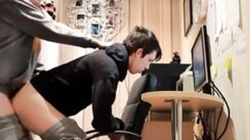 Gay Twinks Masturbate Together at Home