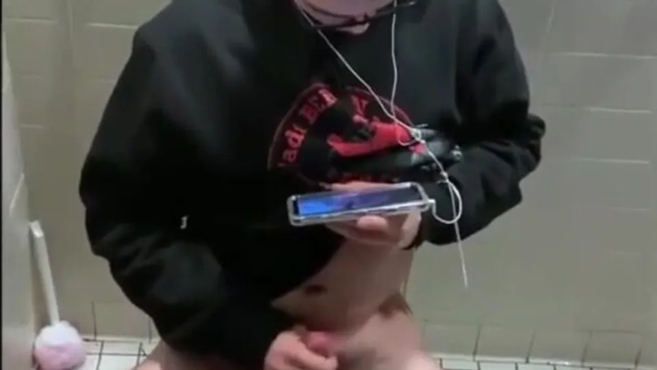 Nerd caught jerking twice