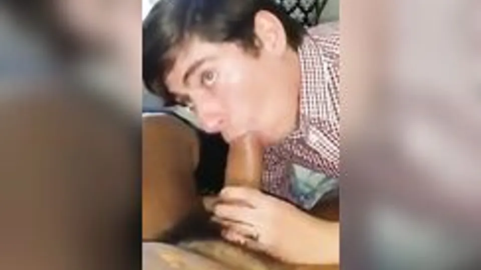 nerdy teen sucks buddy' cock pov cam