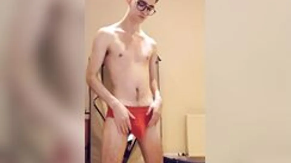Nerdy Twink Shoot His Load  OF1215