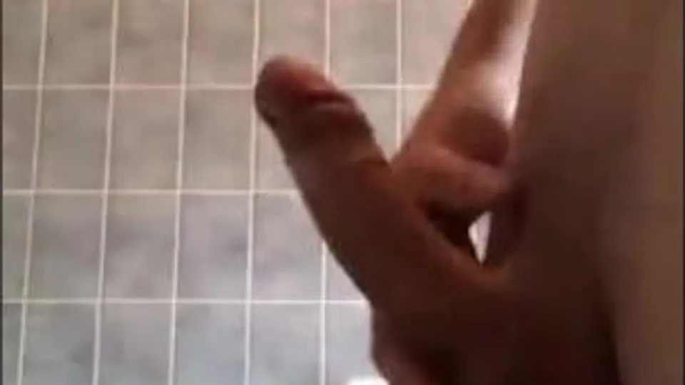 Nice boy wank in bathroom