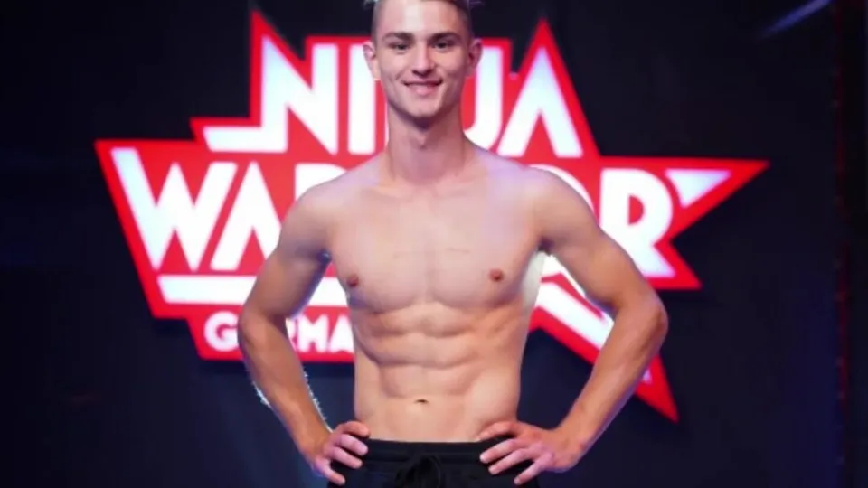 Ninja Warrior Jerks Off and Cums