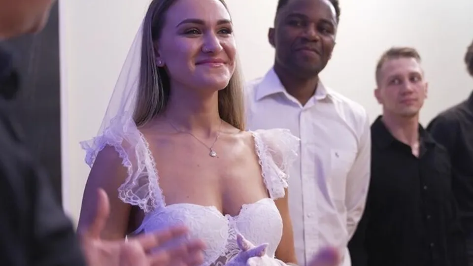 NRX Studio - SteveLeo CasanovaMartin SpellMarty DopeShadow SmithToni BilAleksandr BrightBlack RockyTim Monster CockHello Siri3 - Real DPP Wedding 9 ON 1 Interracial Gang Bang with Siri 