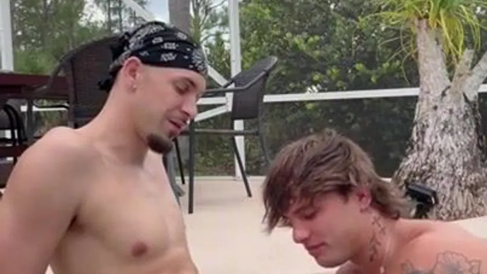 Braxton Stone & Angelo Sin: Poolside Encounter