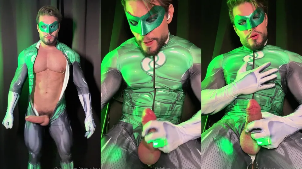 OnlyFans - Rico Marlon Big thick Lantern Green - Masturbation Big thick Loads of Milk - free gay porn