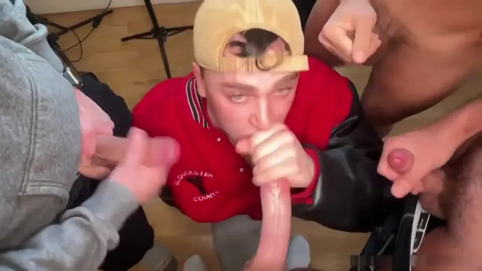 Oral talent bukkake facial
