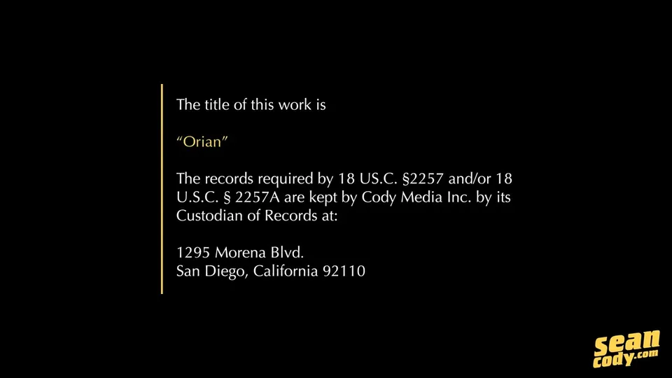 Orian's Solo Masturbation Showcase