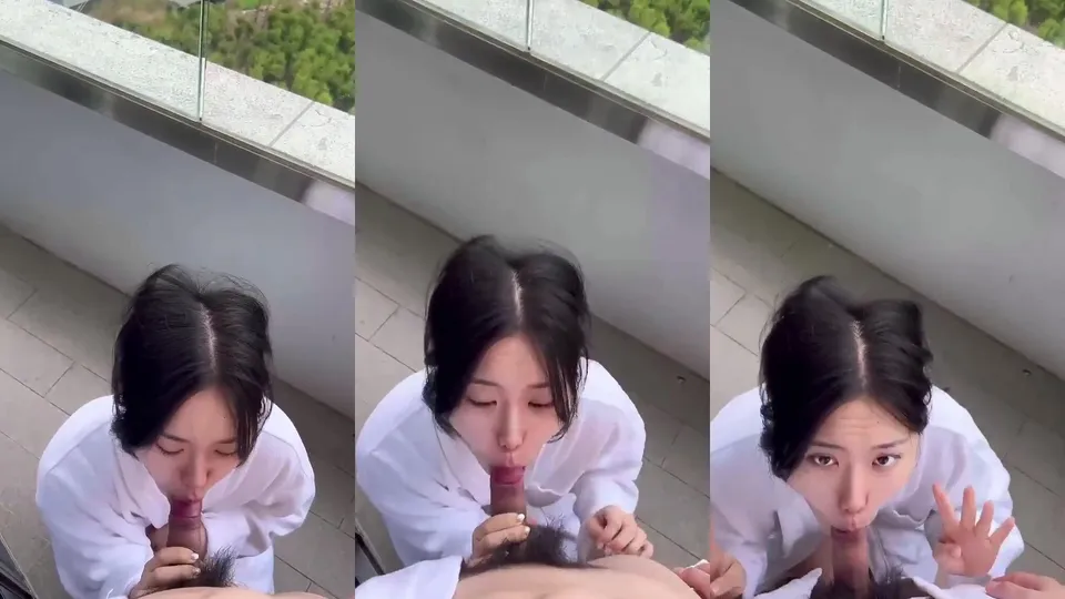 Outdoor blowjob of li*** bitch slut 