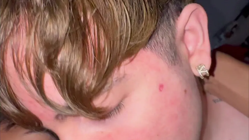 Passionate kissing. milk and cinnamon boys.