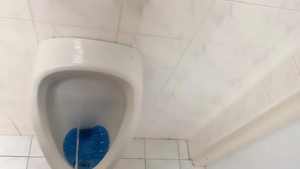 Peeing and moaning after pee desperation at the public urinal [Idmir Sugary].mp4
