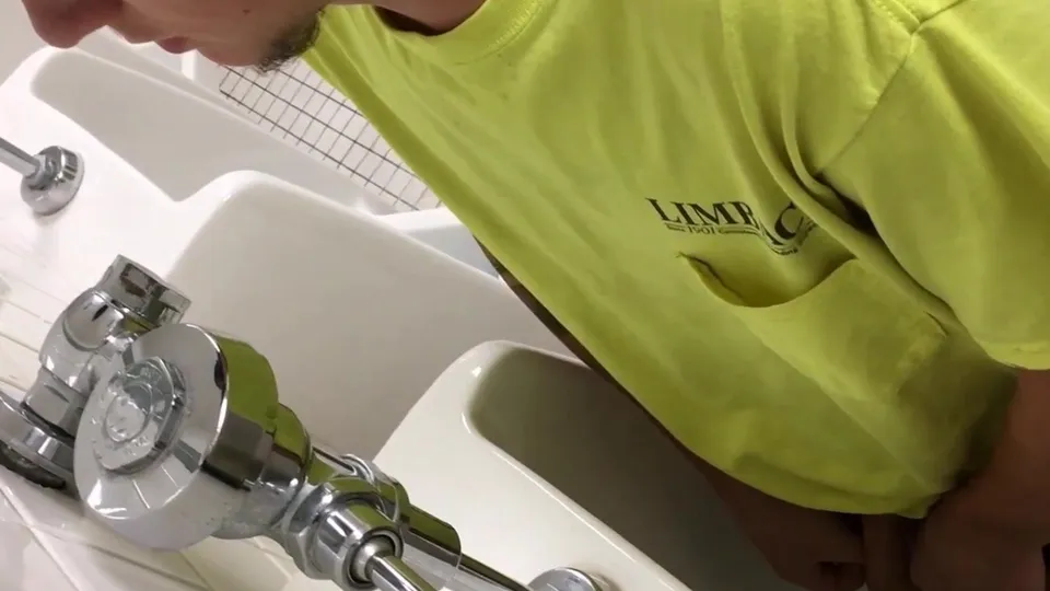 Peeking Hot 20 yo plump cock urinal piss - ThisVid.com
