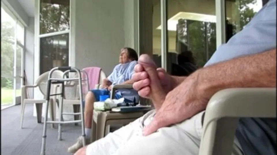 Pervy Man Wanks & Blows A huge Load Near Senile In Law - ThisVid.com