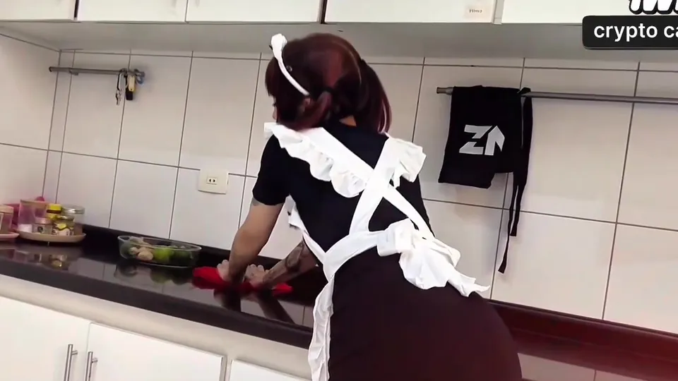 Phat Ass MAID ft. Amberzinha - Sexy Brazilian bi-racial XXX!