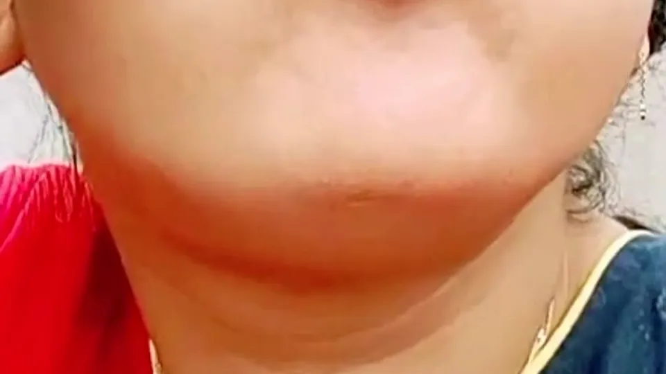 woman in red and blue outfit