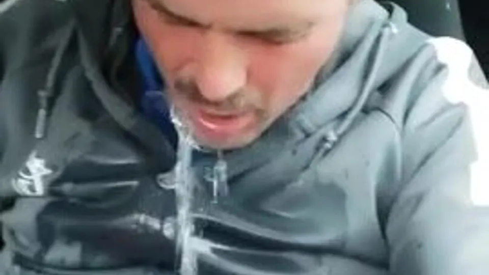 Pissing in his car - ThisVid.com