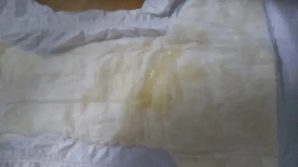 Pissing my used diaper