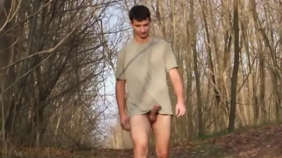 PISSING WITH HARD DICK IN FOREST - ThisVid.com