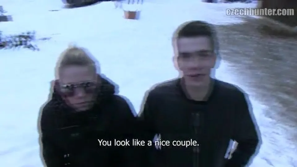 Plan cul bareback au ski