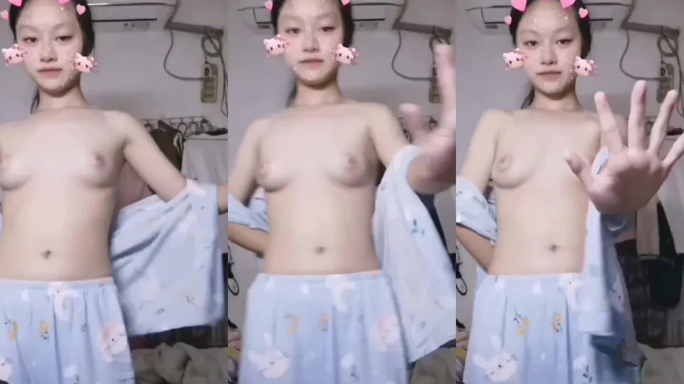 Ponytail girl swing dances in pajamas 