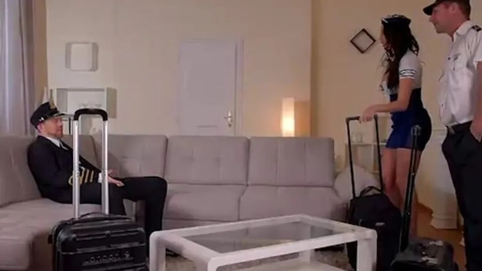 Porn World - Anissa KateErik EverhardDavid Perry - 2 Pilots, 1 Stewardess: Hardcore Double Penetration in Hotel! 