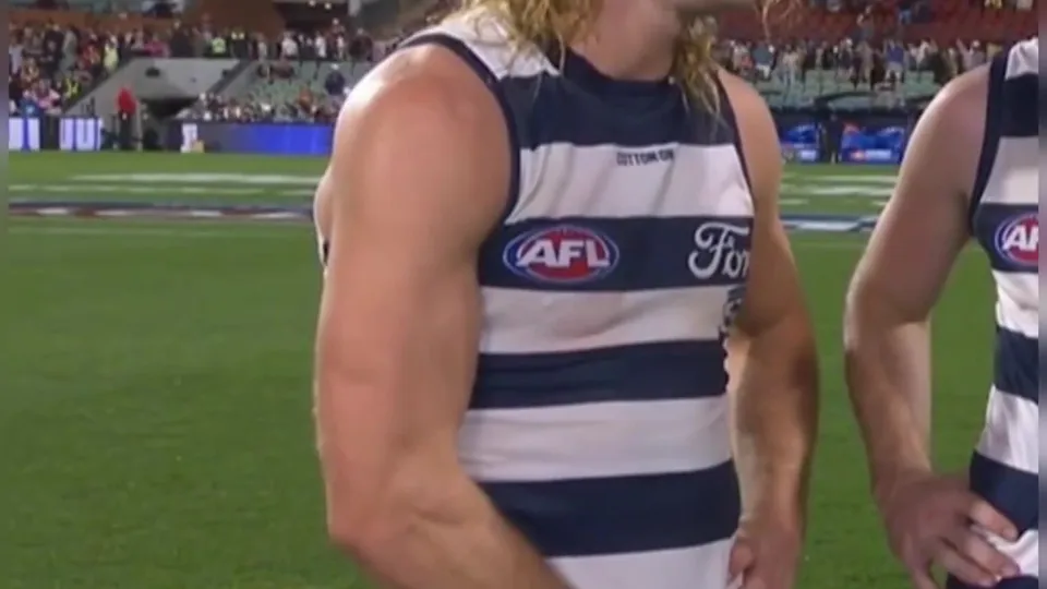 Post game pinching his foreskin during live interview - ThisVid.com