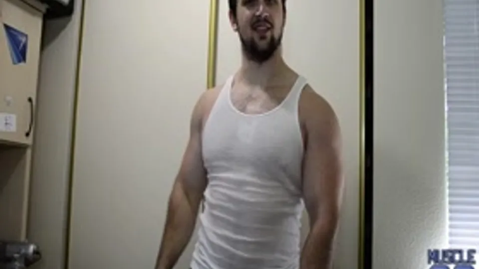 power blue sweaty muscle