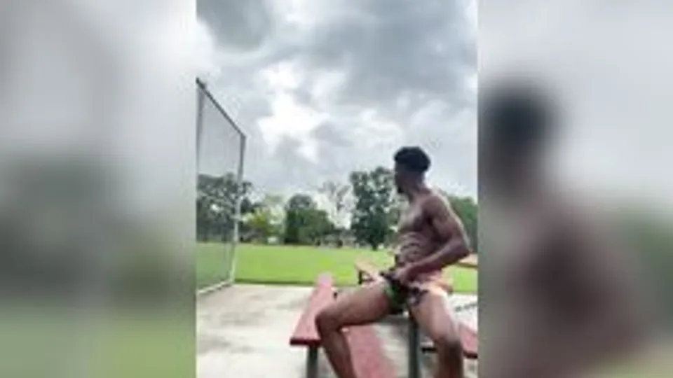 Public Black Boy Wank Park