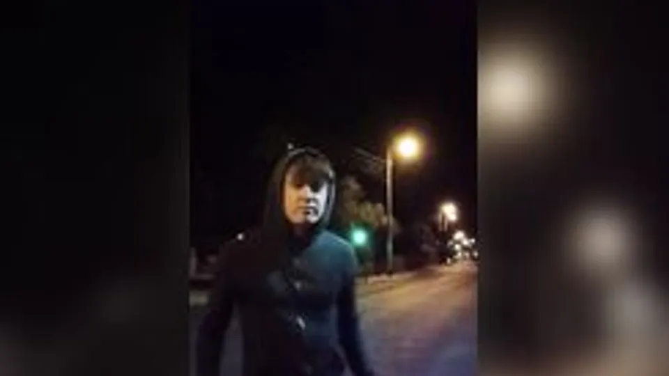 Public boy wanking on street