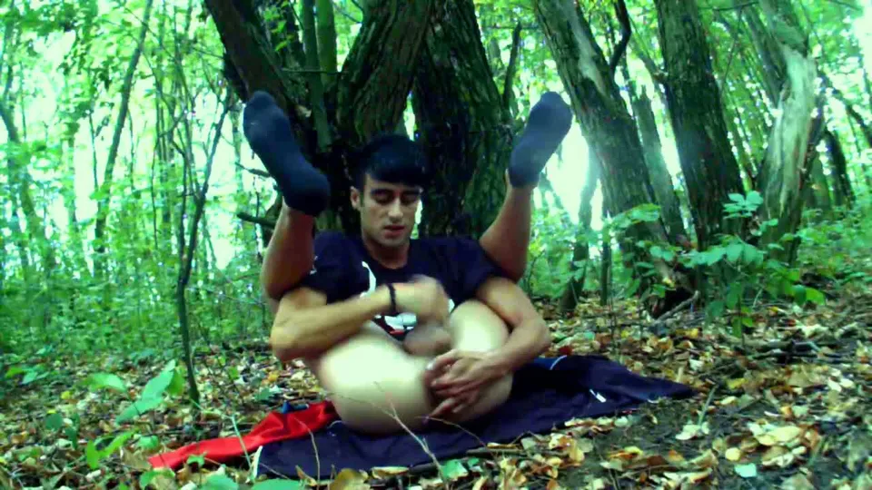 Public Legs Over Head Fingering & Jerking