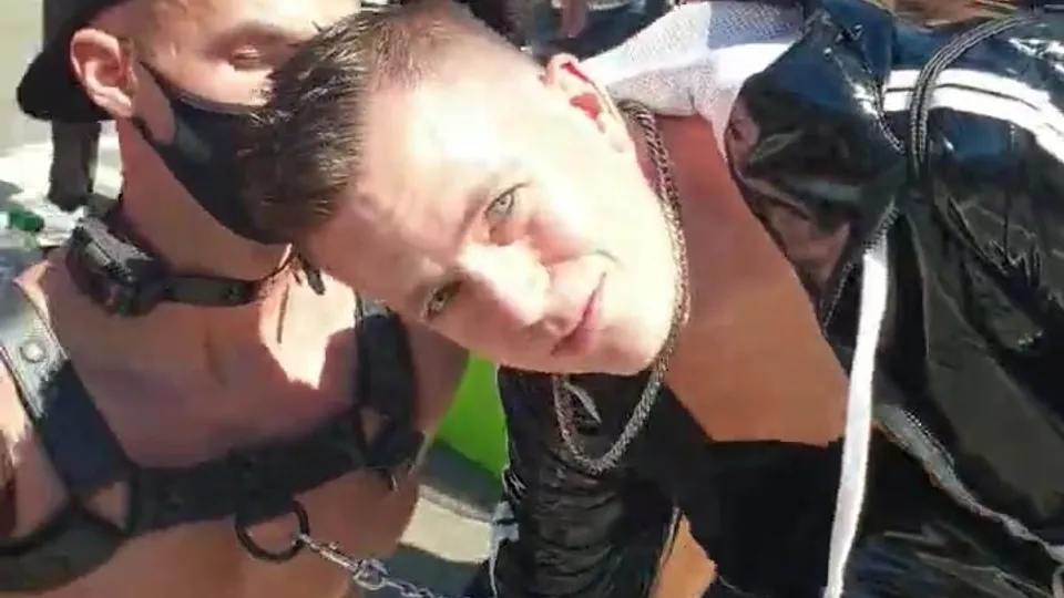 Public naked slave on the street - ThisVid.com