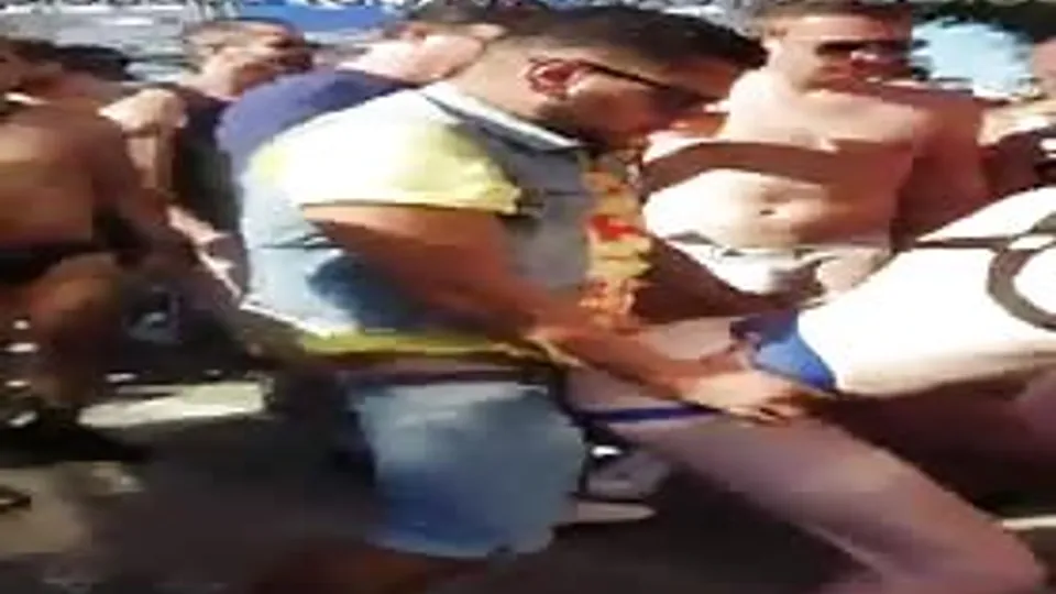 Public park fun gay reunion