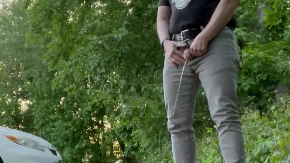 Public pissing in car lot - ThisVid.com