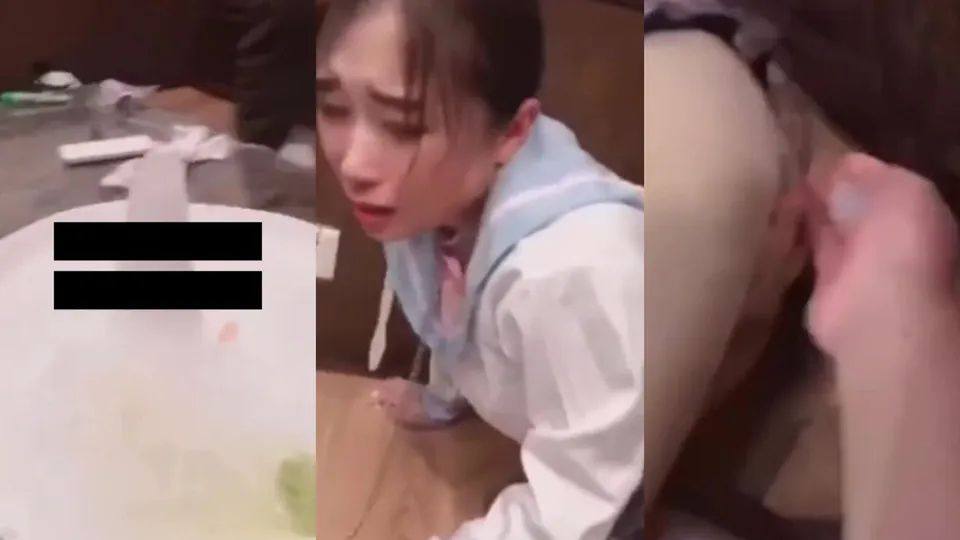 Public training in a Japanese food shop 