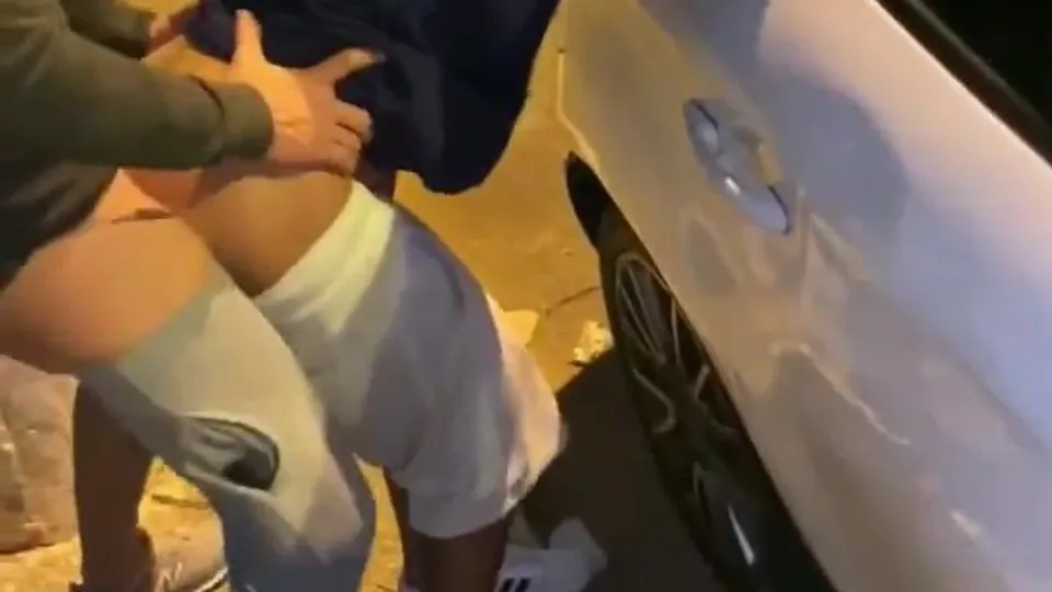 Quick nightly street fuck