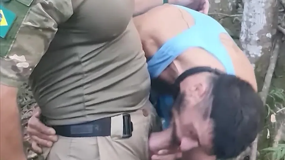 Brazilian Soldier's Big Cock Service