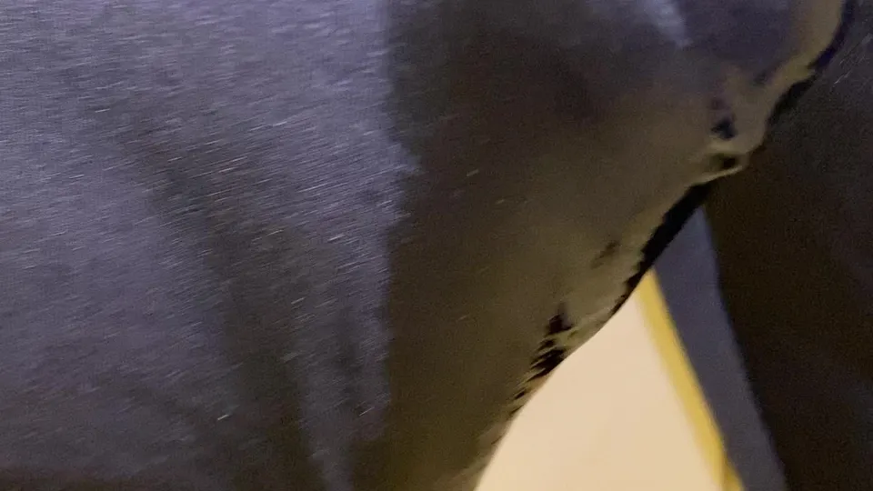 Really horny and pissing in your tracking pants.